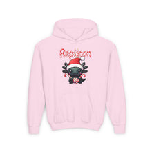 Load image into Gallery viewer, Repticon Youth Heavy Blend Hooded Sweatshirt w/ Axolotl Santa
