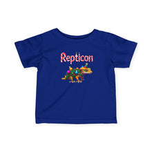 Load image into Gallery viewer, Repticon Infant Fine Jersey Tee w/ Crested Gecko Christmas Tree
