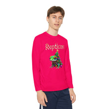 Load image into Gallery viewer, Repticon Youth Long Sleeve Competitor Tee w/ Gecko Christmas Tree
