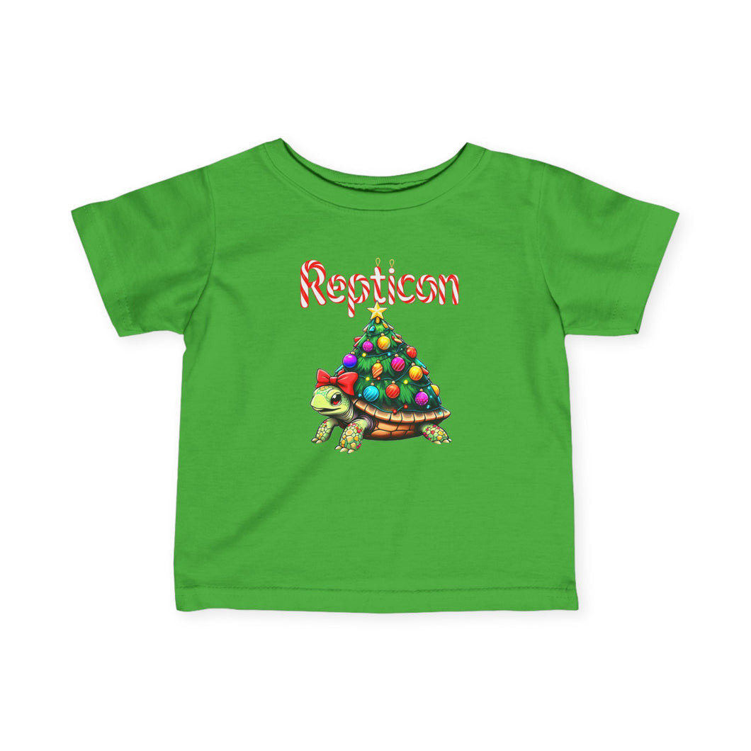 Repticon Infant Fine Jersey Tee w/ Tortoise Christmas Tree