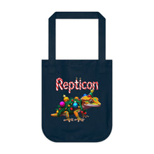 Load image into Gallery viewer, Repticon Organic Canvas Tote Bag w/ Crested Gecko Christmas Tree
