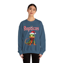 Load image into Gallery viewer, Repticon Unisex Heavy Blend™ Crewneck Sweatshirt w/ Lizard Santa
