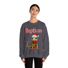 Load image into Gallery viewer, Repticon Unisex Heavy Blend™ Crewneck Sweatshirt w/ Lizard Santa
