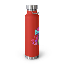 Load image into Gallery viewer, Repticon Copper Vacuum Insulated Bottle, 22oz w/ Valentine Frogs
