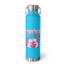 Load image into Gallery viewer, Repticon 22oz Vacuum Insulated Bottle w/ Valentine Axolotls
