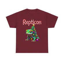 Load image into Gallery viewer, Repticon Unisex Heavy Cotton Tee w/ Gecko Christmas Tree

