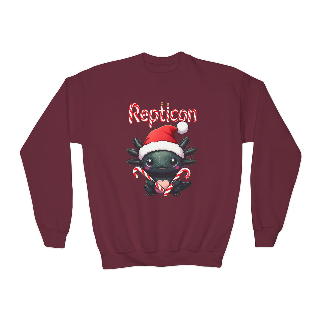 Repticon Youth Crewneck Sweatshirt w/ Axolotl Santa