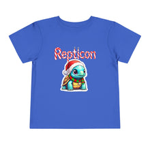 Load image into Gallery viewer, Repticon Toddler Short Sleeve Tee w/ Tortoise Santa
