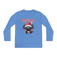 Load image into Gallery viewer, Repticon Youth Long Sleeve Competitor Tee w/ Axolotl Santa
