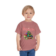 Load image into Gallery viewer, Repticon Toddler Short Sleeve Tee w/ Tortoise Christmas Tree
