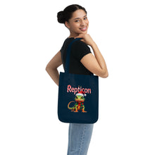 Load image into Gallery viewer, Repticon Organic Canvas Tote Bag w/ Lizard Santa
