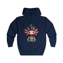 Load image into Gallery viewer, Repticon Unisex Full Zip Hoodie w/ Axolotl
