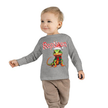 Load image into Gallery viewer, Repticon Toddler Long Sleeve Tee w/ Lizard Santa
