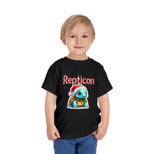 Load image into Gallery viewer, Repticon Toddler Short Sleeve Tee w/ Tortoise Santa
