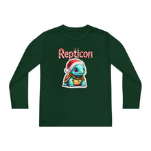 Load image into Gallery viewer, Repticon Youth Long Sleeve Competitor Tee w/ Tortoise Santa
