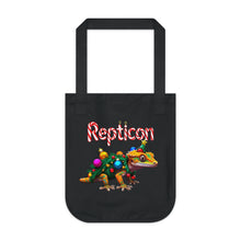 Load image into Gallery viewer, Repticon Organic Canvas Tote Bag w/ Crested Gecko Christmas Tree
