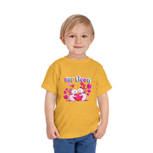 Load image into Gallery viewer, Repticon Toddler Short Sleeve Tee w/ Valentine Axolotls
