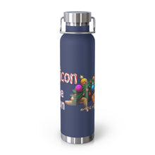 Load image into Gallery viewer, Repticon Copper Vacuum Insulated Bottle, 22oz w/ Crested Gecko Christmas Tree
