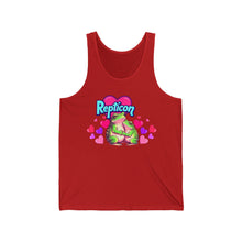 Load image into Gallery viewer, Repticon Unisex Jersey Tank w/ Valentine Frogs
